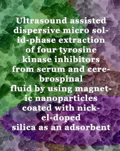 Ultrasound assisted dispersive micro solid-phase extraction of four tyrosine kinase inhibitors from serum and cerebrospinal fluid